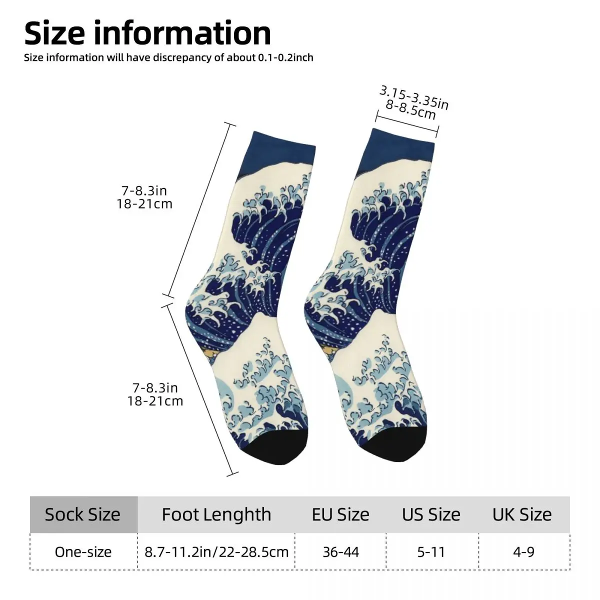 Great Wave Kanagawa Night Socks Harajuku Super Soft Stockings All Season Long Socks Accessories for Unisex Birthday Present