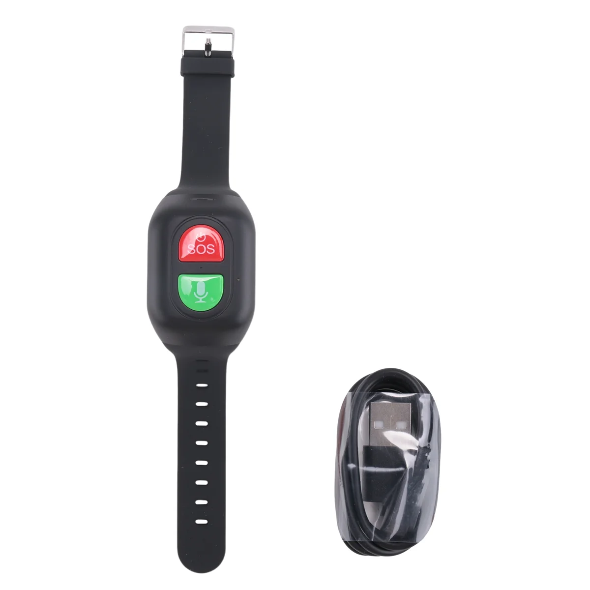 ผู้สูงอายุ GPS Tracker โทรศัพท์ 4G นาฬิกา SOS One Key Call Anti-Wandering Tracker สร้อยข้อมือกีฬา Heart Rate Blood Monitor