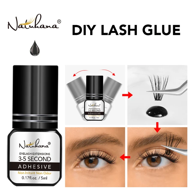NATUHAHA 5ML Klej do rzęs Hurtownia 0.5S Szybkoschnący przezroczysty klej do rzęs Przechowywanie Sztuczne przedłużanie rzęs Klej do narzędzi do makijażu