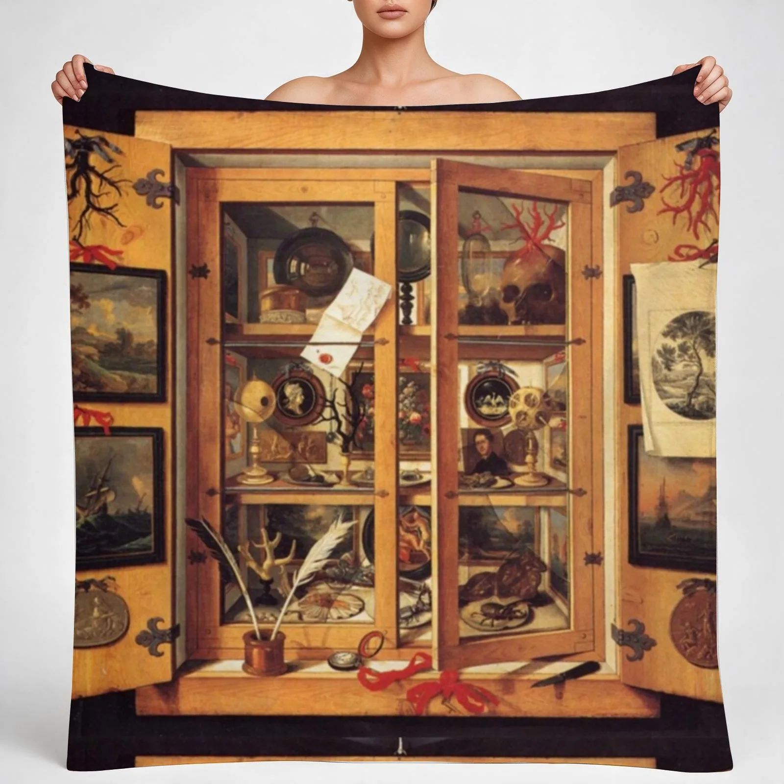 Cabinet Of Curiosities Throw Blanket couch cozy soft plush fuzzy picnic outdoor blanket