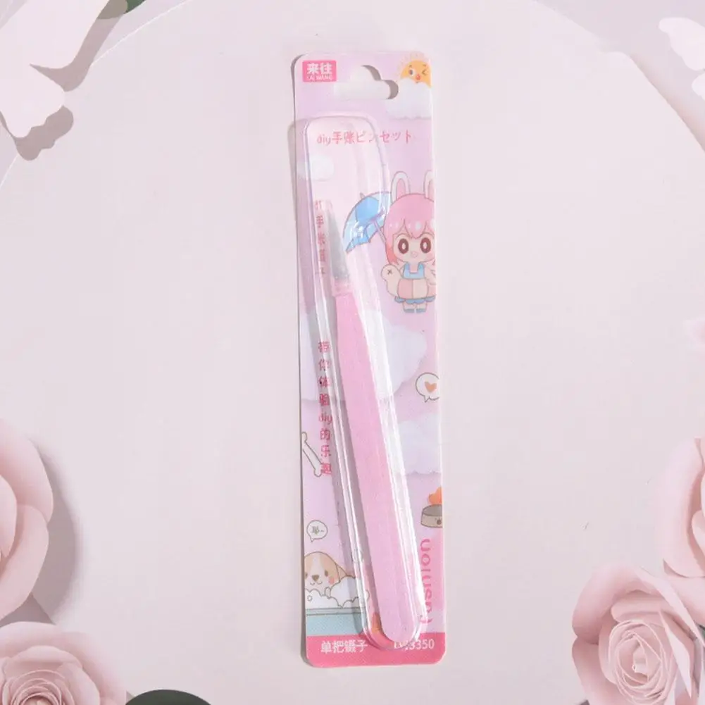 الفولاذ المقاوم للصدأ مستقيم منحني الملقط الملونة الوردي الأزرق الأرجواني DIY بها بنفسك ملقط رمش مسمار الفن ملصق الراين قطف أداة