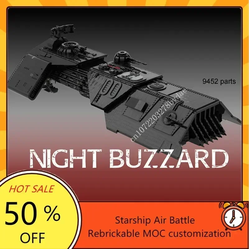 

Night Buzzard Space War Weapon MOC SpaceShip Battle Model Building Blocks Architecture DIY Education Assembly Model Toys Gifts