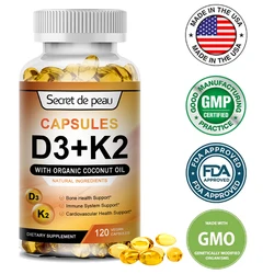 SDP Vegan Vitamin D3+K2 Capsule Regulate Calcium Metabolism Fractures Bone Health Heart& Immunity System Support