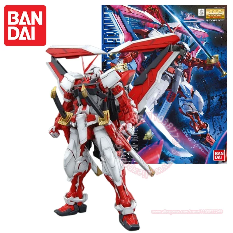 BANDAI MG 1/100 Astray Red Frame Kai Action Figures Joints Movable Peripheral Model Assembly Toy Ornaments Decoration Present