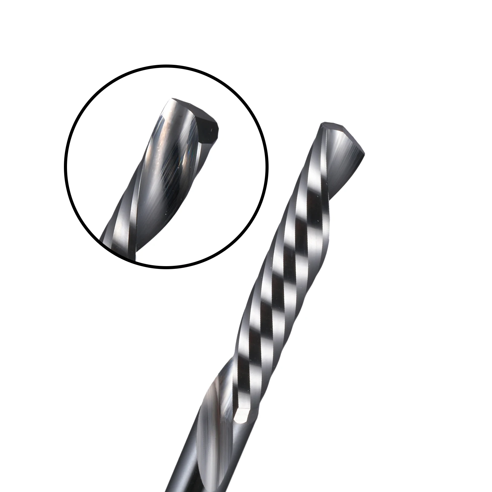 10 sztuk 3.175/4/5/6/8/10mm Shank Down Cut frez pojedynczy rowek bity spiralne frezy z węglika wolframu narzędzie CNC frezy