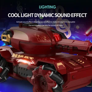 Armored vehicle toy for boys, RC tanks, 2.4g, double control mode, high speed, water pumps, induction clock, double control, gift 10 Main Sales Remote Control Tank - №2