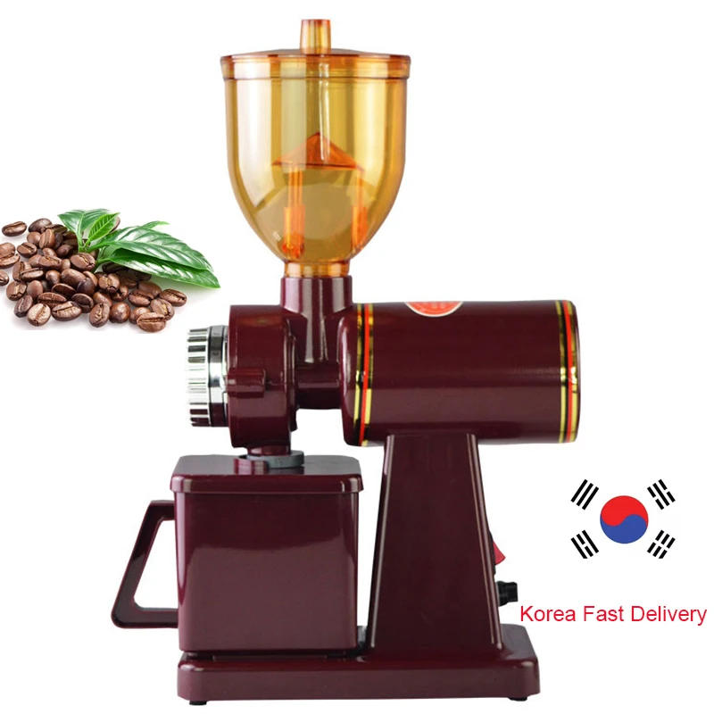 New 180W Electric Coffee Grinder Bean Miller Espresso Coffee Machine 8 Steps Anti-jump 60mm Flat Burr Grinder Coffee Machine