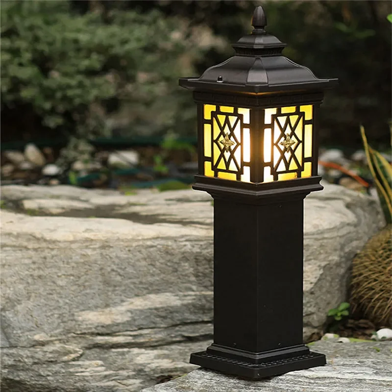 TEMOU Contemporary Outdoor Lawn Lamp LED Electric Waterproof Villa Garden Courtyard District Residential Quarters Lawn Lamp ﻿