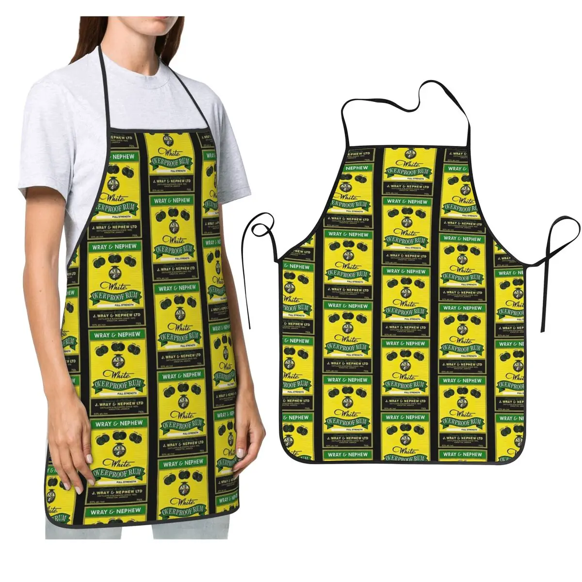 

Фартук Wray And Nephew для шеф-повара, приготовления пищи, выпечки, водонепроницаемый нагрудник, кухонный сарафан для чистки для женщин и мужчин, рисование