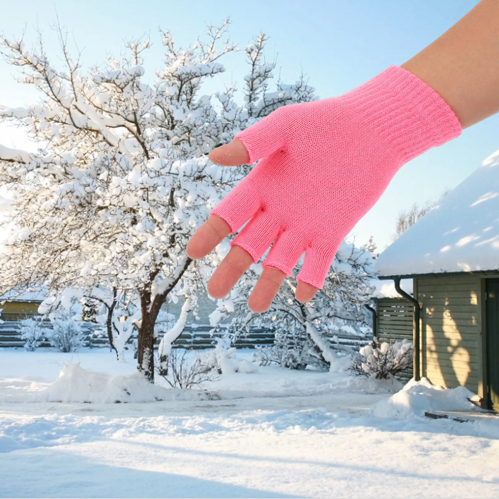 

Heated Mitten with USB Port Warm Knitted Gloves for Winter Outdoor Use Unisex Cold Weather Hand Warmer for Men Women Full Finger