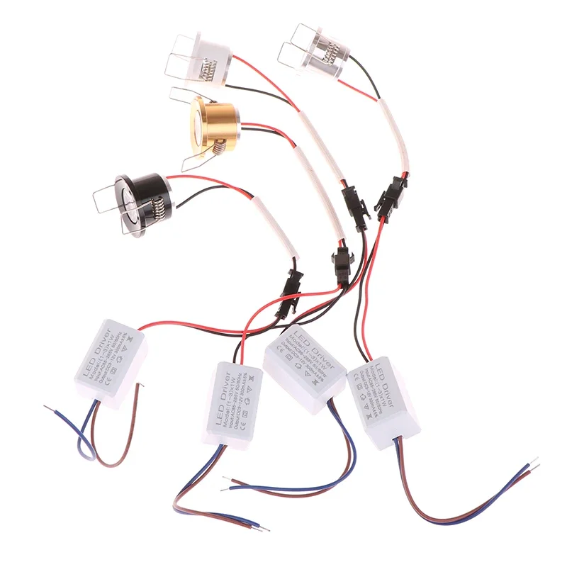 Pequeño foco LED empotrable de techo COB 1WD controlador regulable incluido para escaparate de casa gabinete Hotel rodapié, Etc.