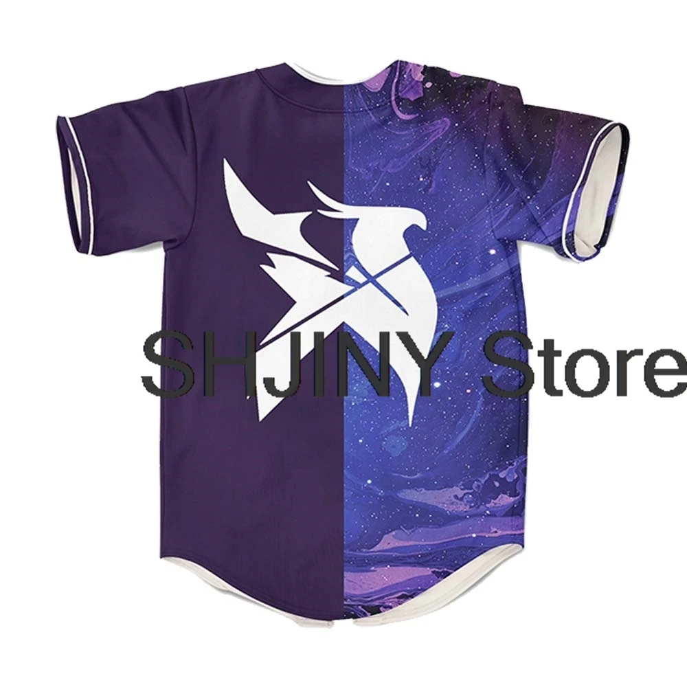 Excision Illenium Seven Lions Slander Baseball Jersey Marble Nebula Space EDM Festivals Short Sleeve Shirts Women Men Streetwear