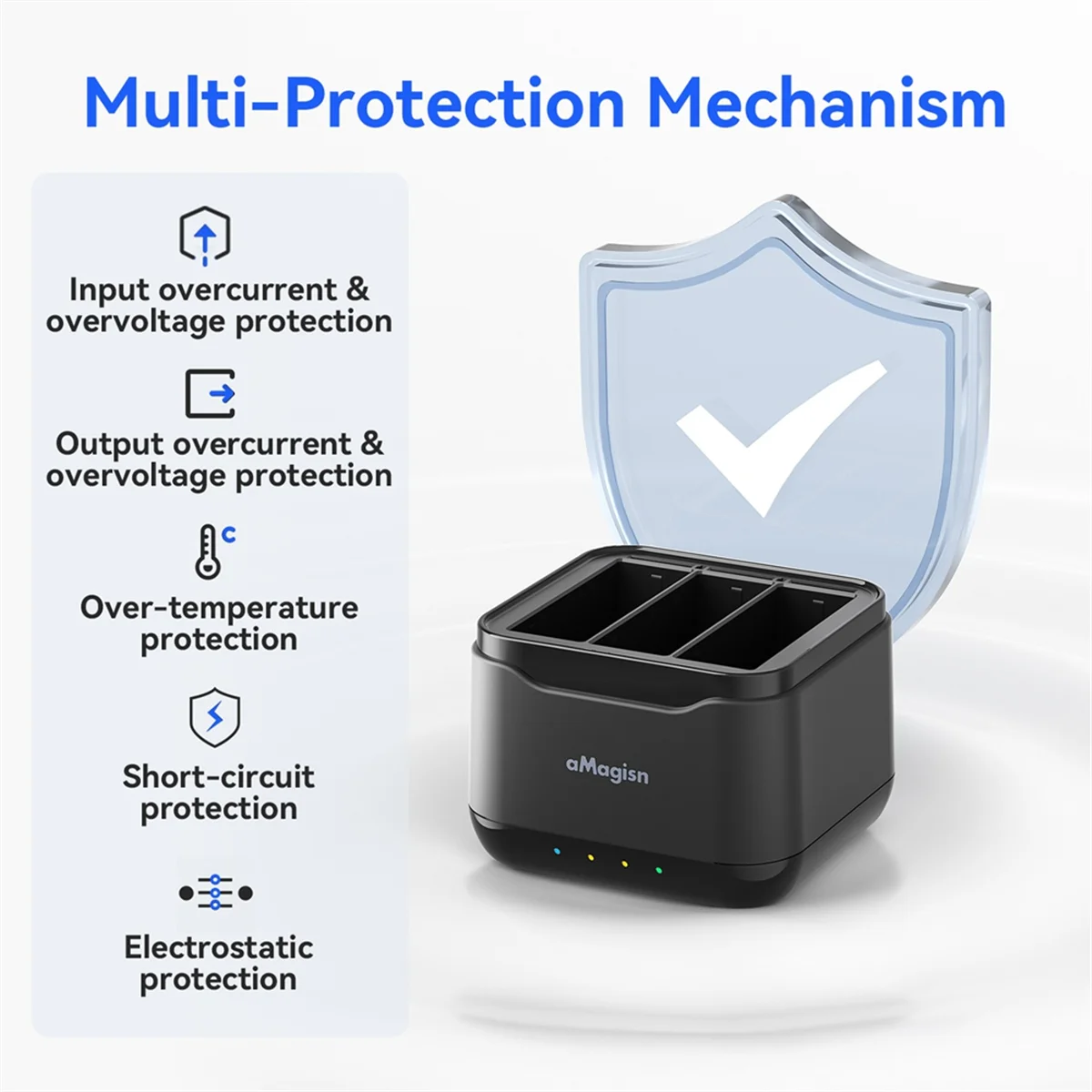 Abgn portátil carregador rápido hub de carregamento de bateria para bateria caixa de carregamento rápido acessórios do carregador
