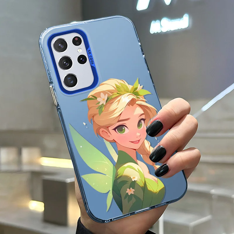 Cute Tinker Bell For Samsung Note 20 S20 S21 S22 S23 S24 FE Plus Ultra 5G Colorful Phone Case Funda Silicone Soft Cover Shell