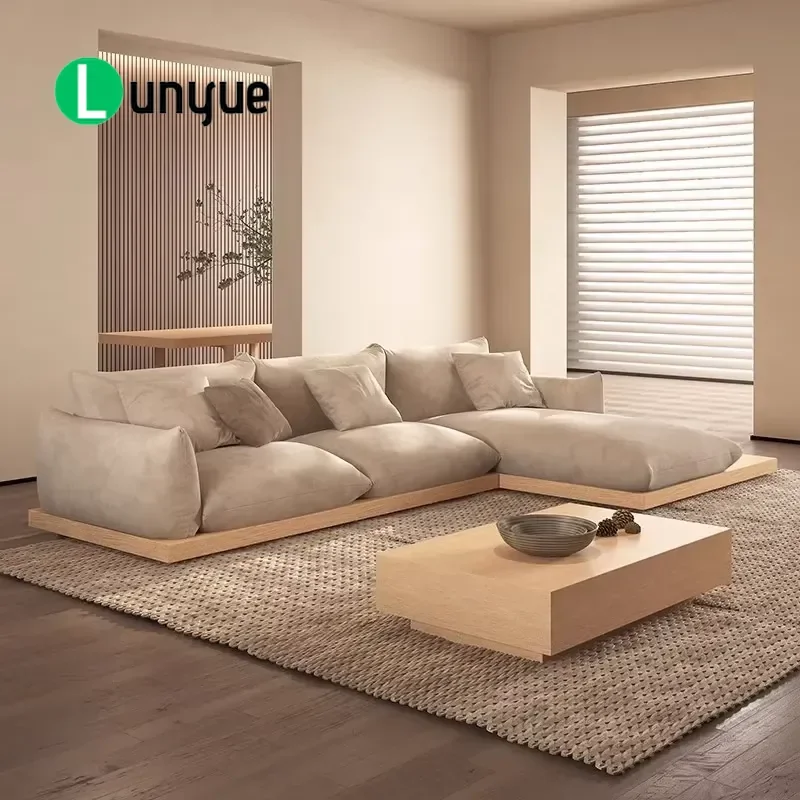 Modern Unique Design Sofa I Shape Japanese Style Sofa Home Furniture Technology Cloth High Quality Modular Combination Sofa