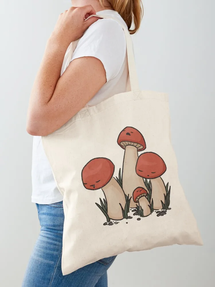 Sleepy Mushroom Tote Bag Candy bags foldable reusable bag the tote bag shoping