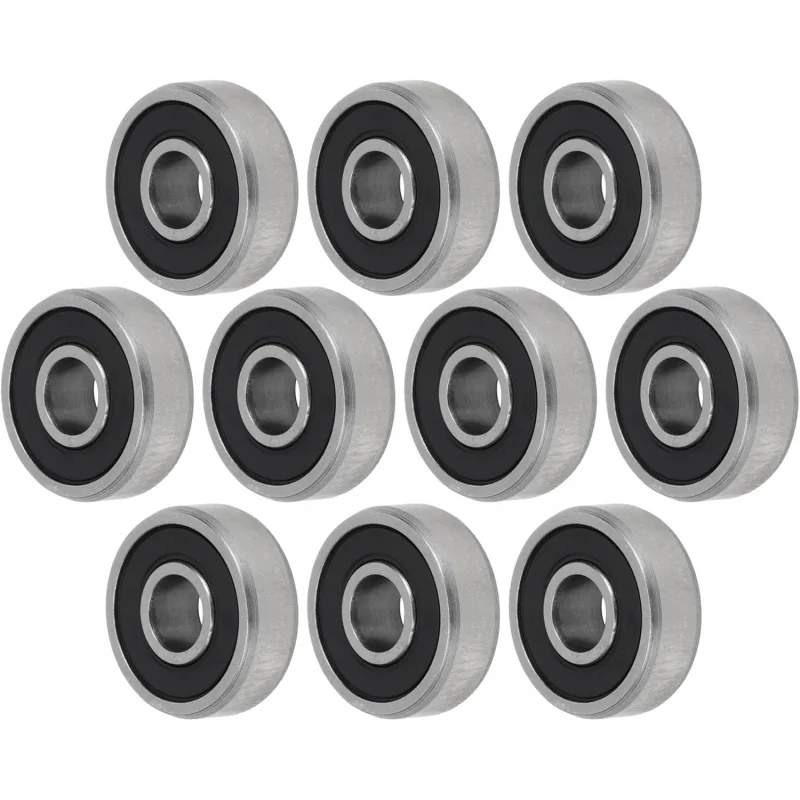 Радиальные шарикоподшипники 604-2rs P6 4x12x4 мм, смазочные подшипники, двойное резиновое уплотнение, черный, серебристый тон, скутер - упаковка из 10 шт.