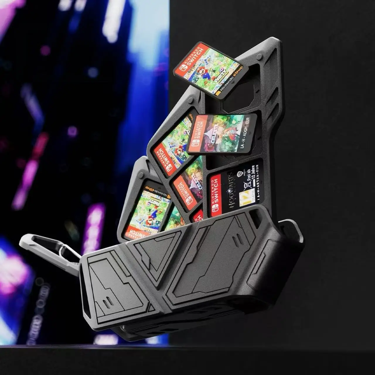 Custodia portatile traslucida per Switch2 OLED Lite - Protezione per giochi e schede di memoria