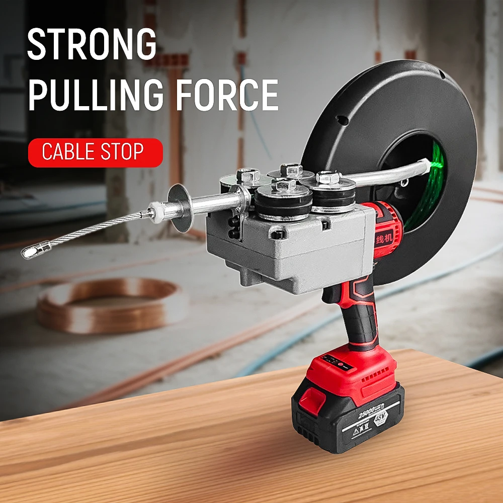 

Cordless Electric Wire Threader Automatic Lithium Battery Powered Pulling Tool for Electrical Cable Duct Installation