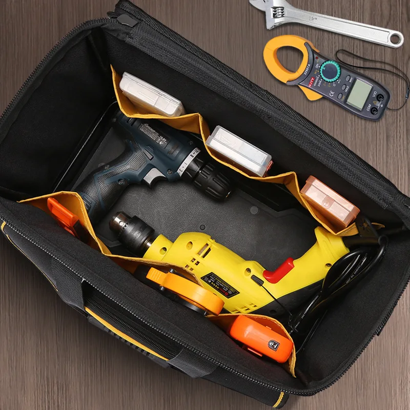 New Square Tool Bag Large Capacity Waterproof Multi Pockets Tool Organizer Tool Pouch for Electrician Tools