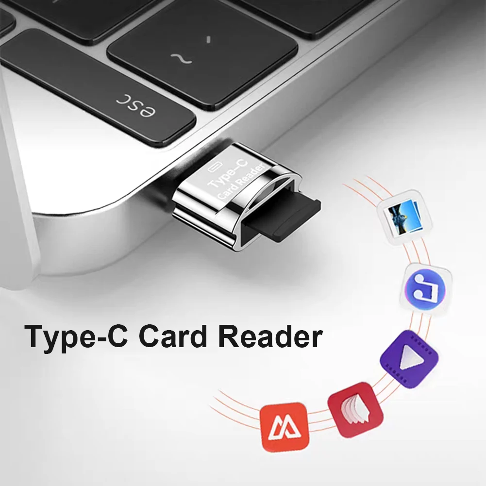 Mini lecteur de carte TF de type C, adaptateur OTG, USB 3.1, pour ordinateur portable et mobile