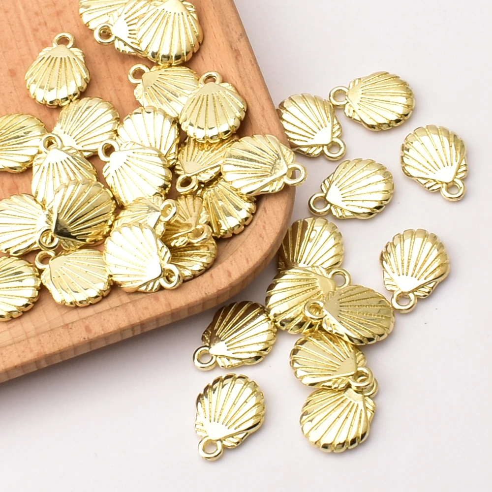 10pcs/lot CCB Big seashells pendant DIY accessory material for jewelry making