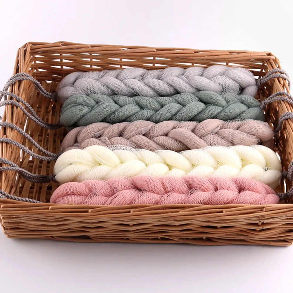4Pcs Portable Shower Loofah Household Bath Loofah Strong Cleaning Ability Comfortable Body Scrubber for Daily Use