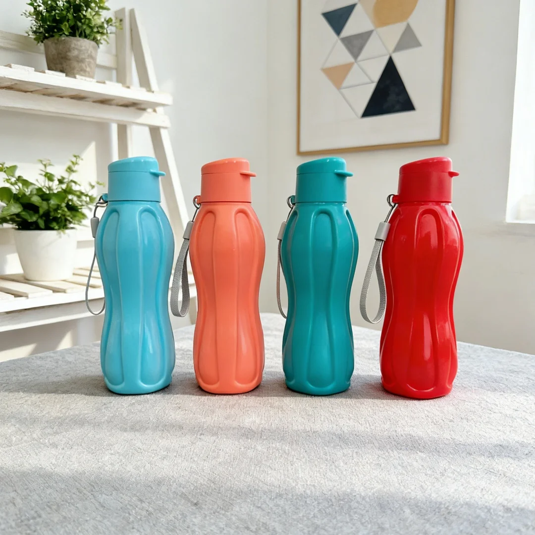 Large Capacity Sports Water Bottle 1000ML, Durable Plastic Glossy Finish, Vibrant Colors for Outdoor Fitness, Travel & Sports