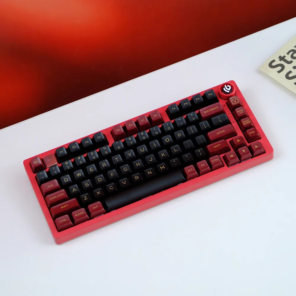 

Red Samurai Theme Keycaps, PBT, 2-Color Injection Molding, Class SA Height 142 Keys, Cherry MX Mechanical Keyboards