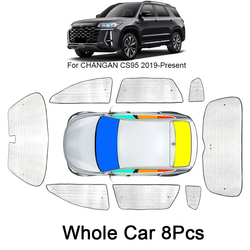 

Солнцезащитные очки для автомобиля, УФ-защита для CHANGAN CS95 2019-2025, занавеска на окна, солнцезащитный козырек, переднее ветровое стекло, автомобильные аксессуары