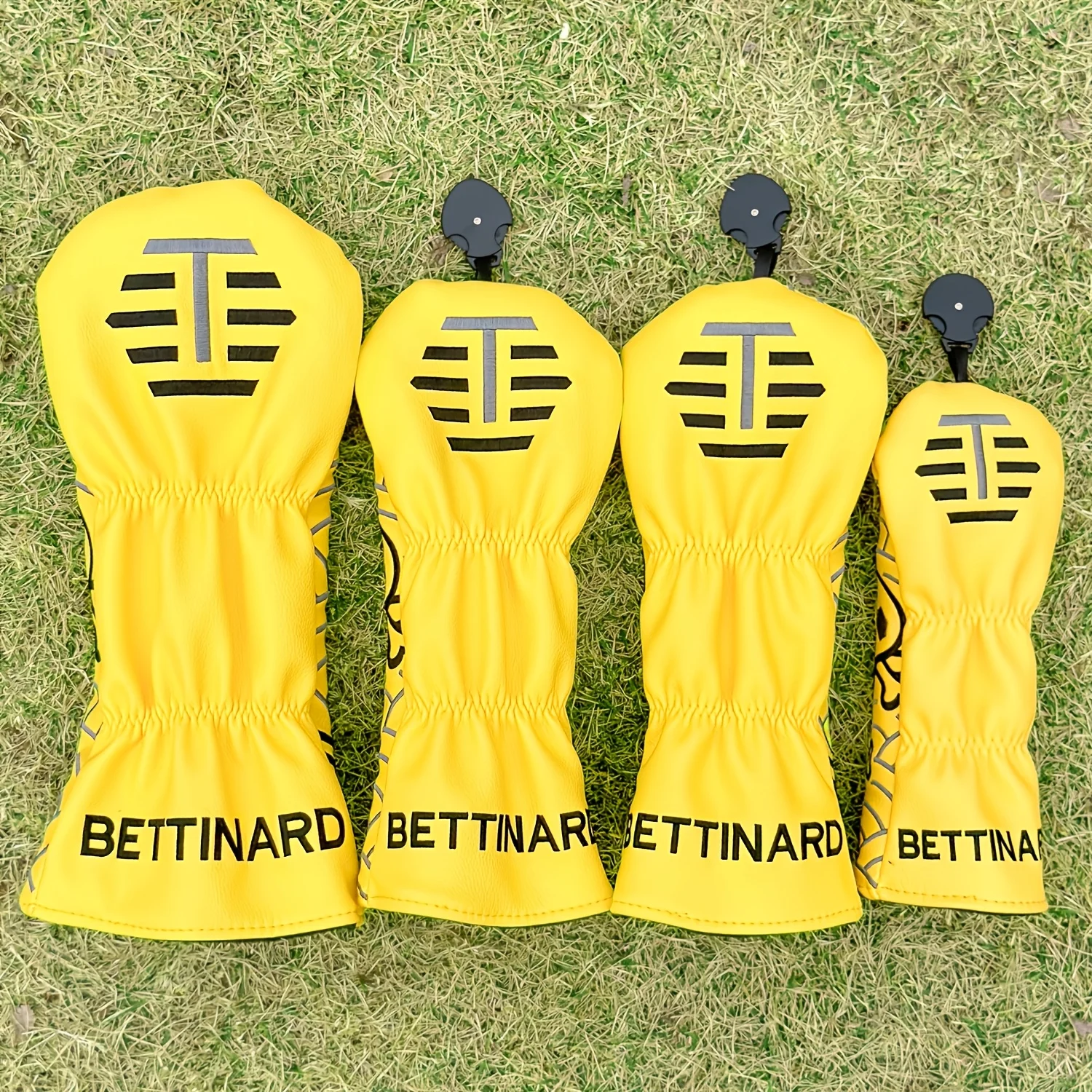 1pc or 4pcs Compatible for Driver/Fairway/Hybrid Wood - Golf Club Head Cover with Skeleton Skull Head Design - Head Protector