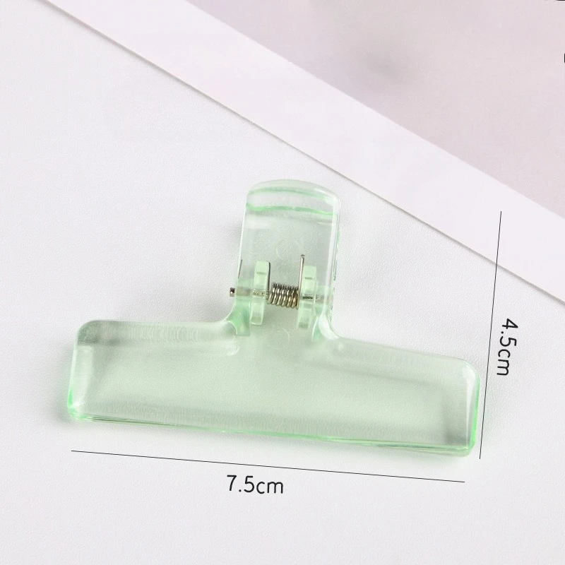 Clip pequeño transparente de Color gelatina, papel de prueba acrílico, Clip de cola larga, Clip de clasificación de información de facturas, Clip de cola de golondrina de oficina