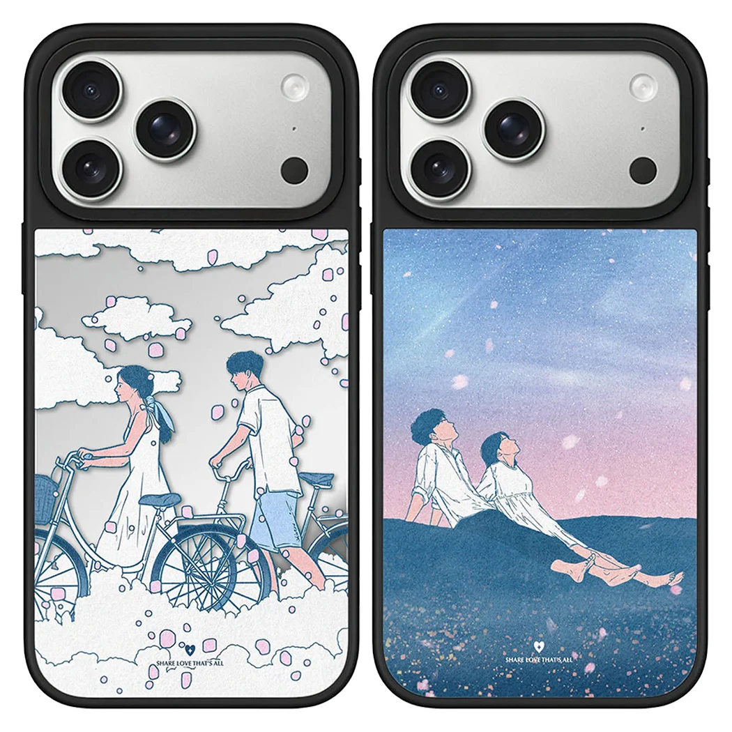 

Romantic Lover Mirror Surface Magnetic Case: Compatible with IPhone 17 16 15 14 13 12 Pro Max 17 Air