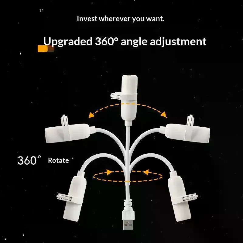 USB Powered Galaxy Projector Multi Planet Patterns Flexible Neck For Bedroom Romantic Night Use