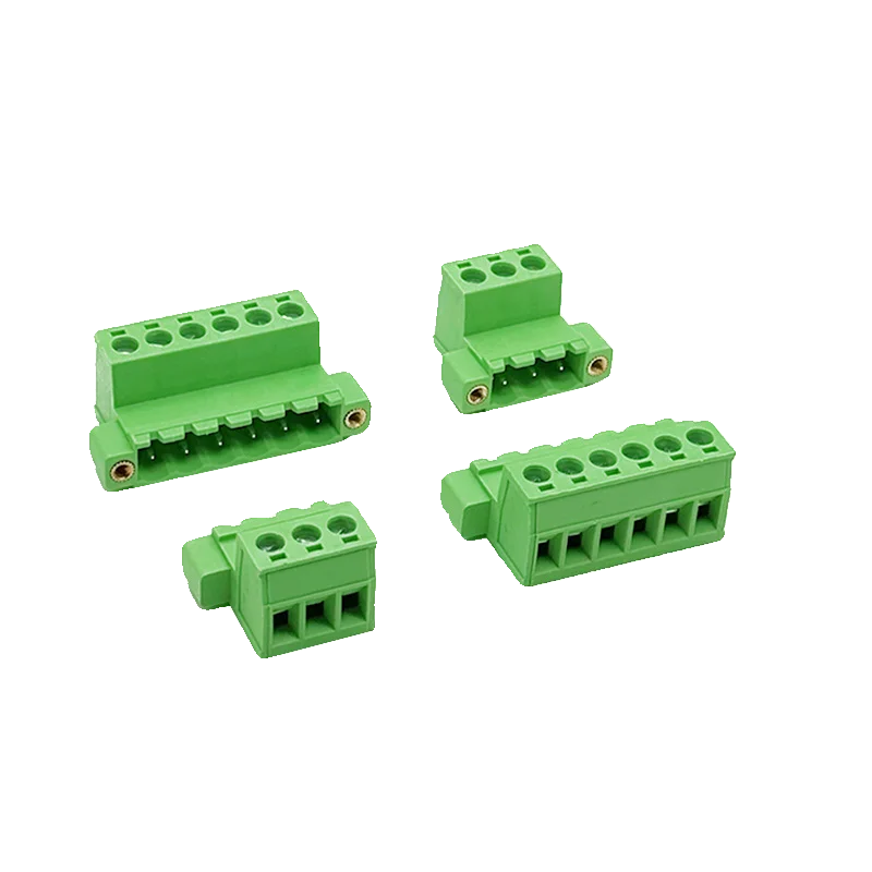 2Pcs 2EDGKPM-5.08mm Plug-In Terminal Block 2-24P Solder-Free Butt Connector with Flange Separate Pin Socket KPM 5.08mm