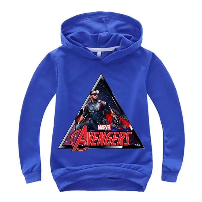 Marvel Avengers Print Hoodies Sweatshirts Baby Boys Clothes Cartoon Hoody Casual long Sleeve T-shrits Girls Pullover Coat Tees