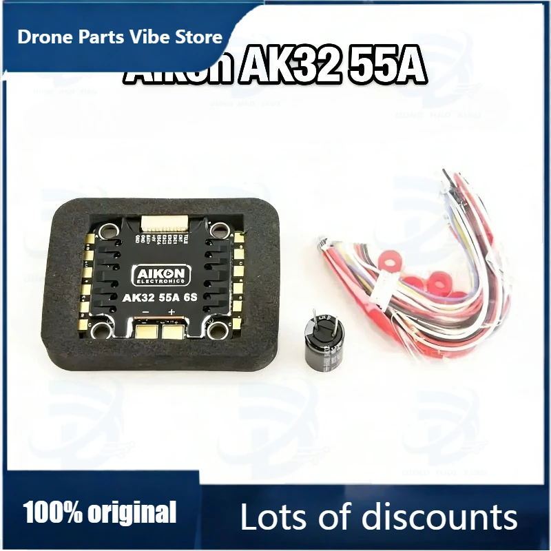 

Fy1pcs new Aikon AK32 55A 6S BLHeli32 4-in-1 ESC four-in-one electronic speed control FPV
