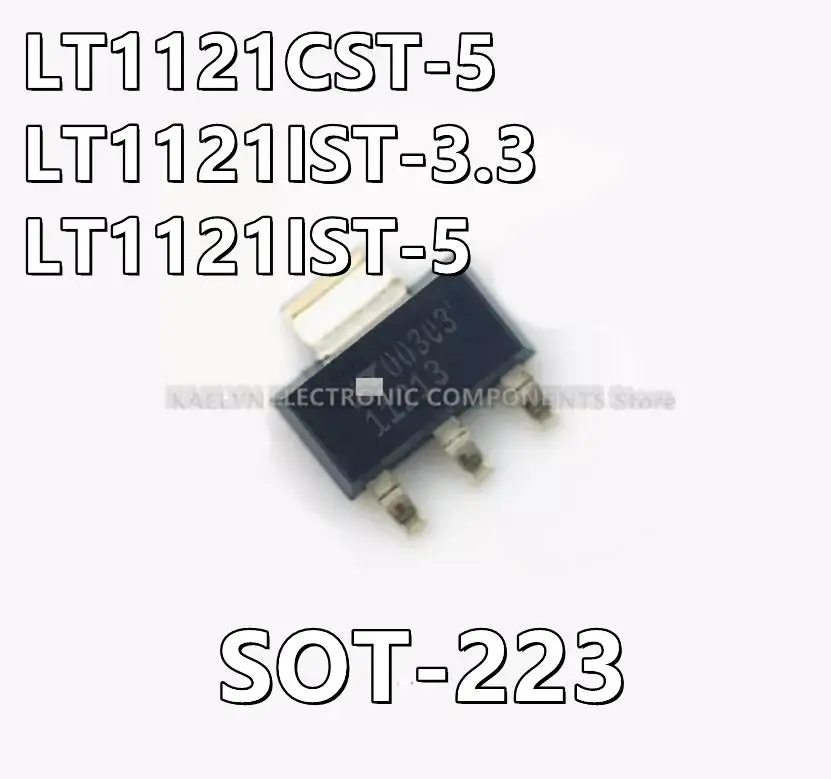 10Pcs/lot LT1121CST-5 LT1121IST-3.3 LT1121IST-5 LT1121 Linear Voltage Regulator IC Positive Fixed 1 Output 150mA SOT-223-3