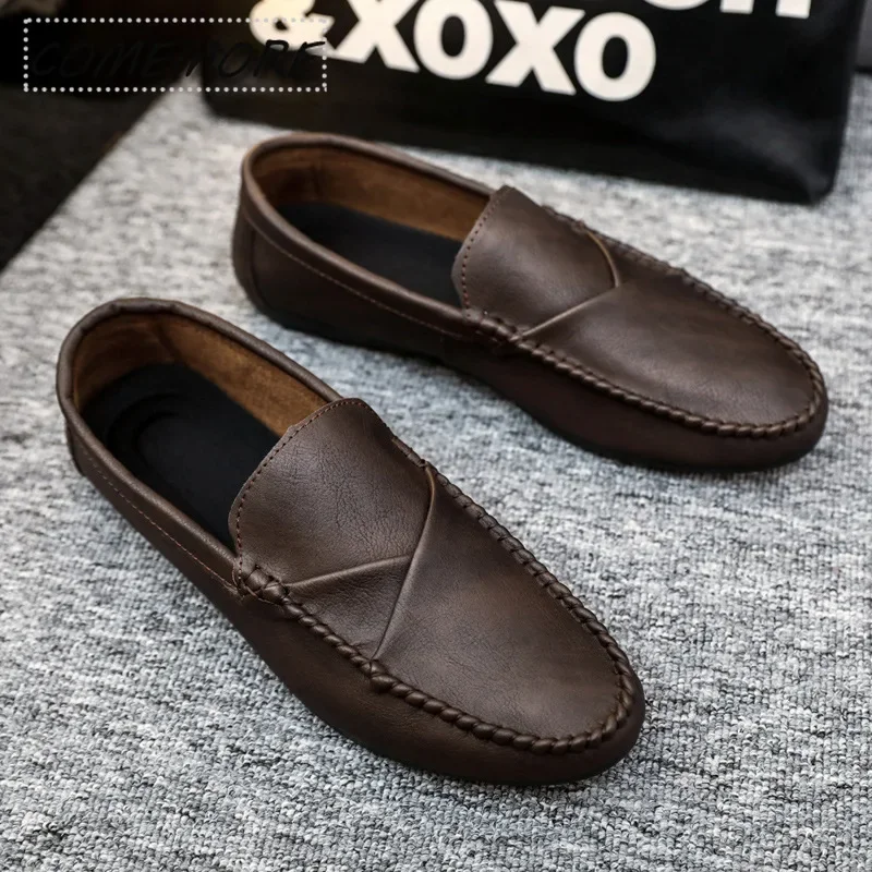 Mens Shoes Loafers Casual Shoes Handmade Moccasins Men Comfortable Driving Shoes Sneakers Autumn Male Designer Footwear 2024 New