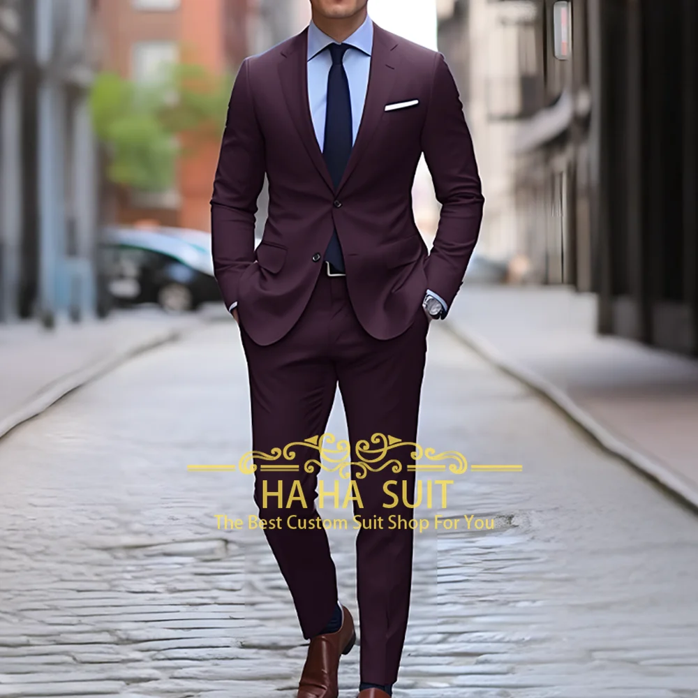 

Tuxedo Suits Latest 2 Piece Groom for Men Slim Fit Costume Homme Groosmen Wedding Prom Suit Male