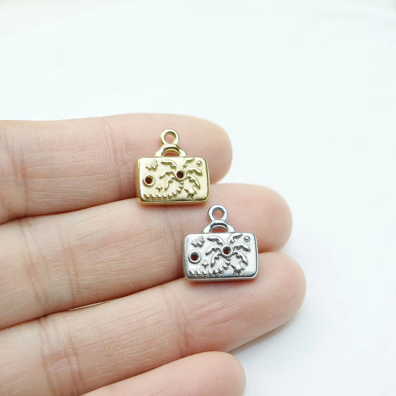 5pcs Casting Stainless Steel Pretty Charms Pendant DIY Necklace Earrings Bracelets Jewelry Charm PVD Plate Water Proof