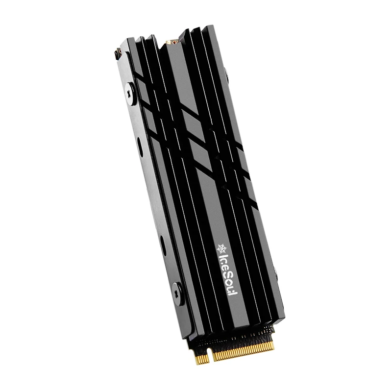 FinalCool IceSoul 01Pro M.2 2280 SSD Heatsink, Double-Sided Heat Sink, with Thermal Silicone Pad for PC / PS5 M.2 NVMe SSD