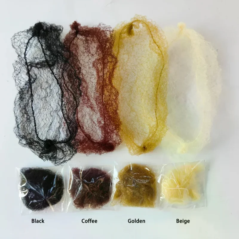 50Pcs Hair Nets Disposable Invisible Skin-Friendly Soft Breathable Mesh Multiple Colors for Ballet Kitchen Workplace