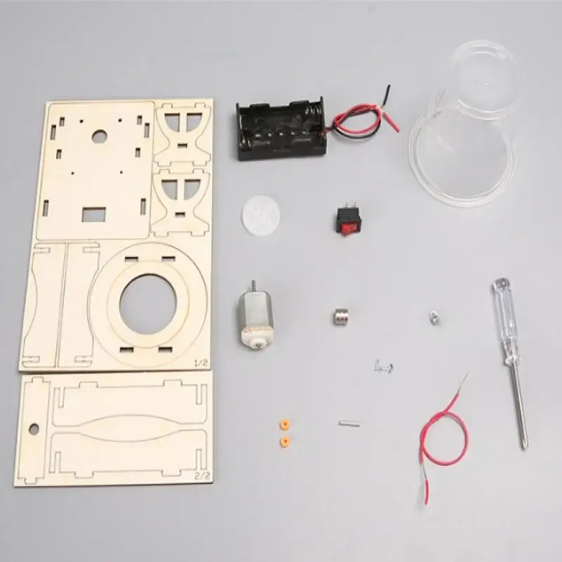 Fun & Educational: DIY Electric Water Tornado Maker with Wooden Puzzle