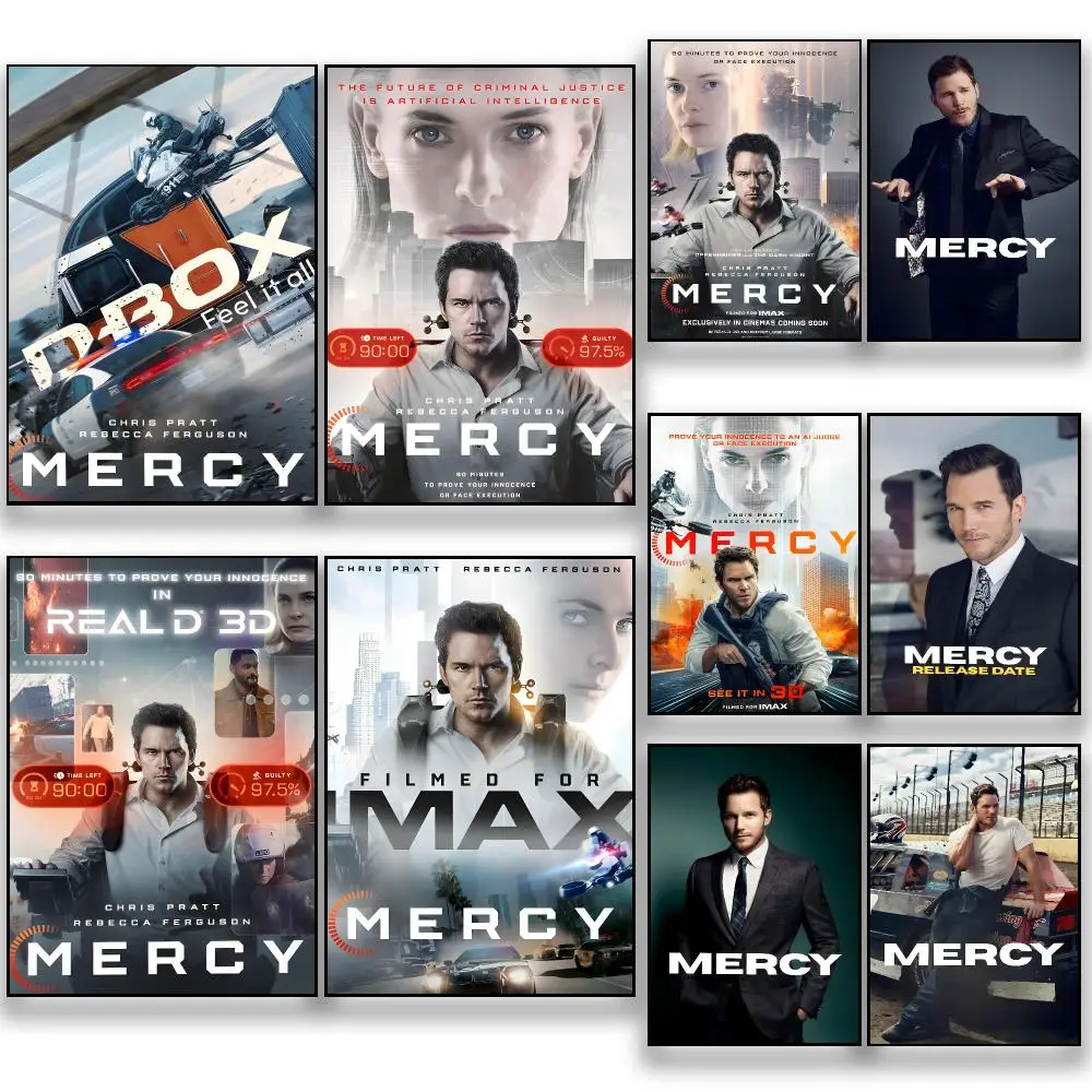 Movie M-Mercy Poster HD Removable Wall Art Gift Bedroom Lounge Dorm Office Gaming Cafe Bars