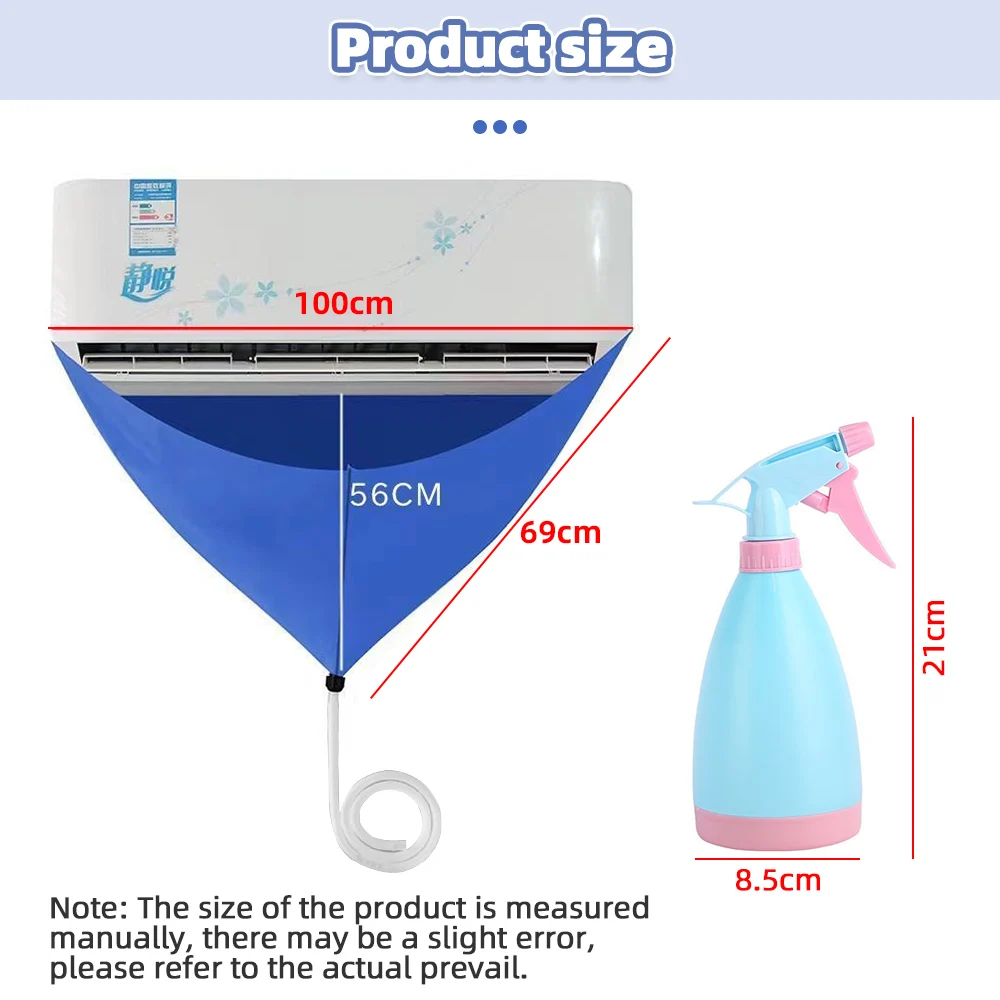 Air Conditioner Cleaning Bag with Pipe Ac Cleaning Kit Cleaner Cover Waterproof Home Air Conditioning Filter Washing Aircon Tool