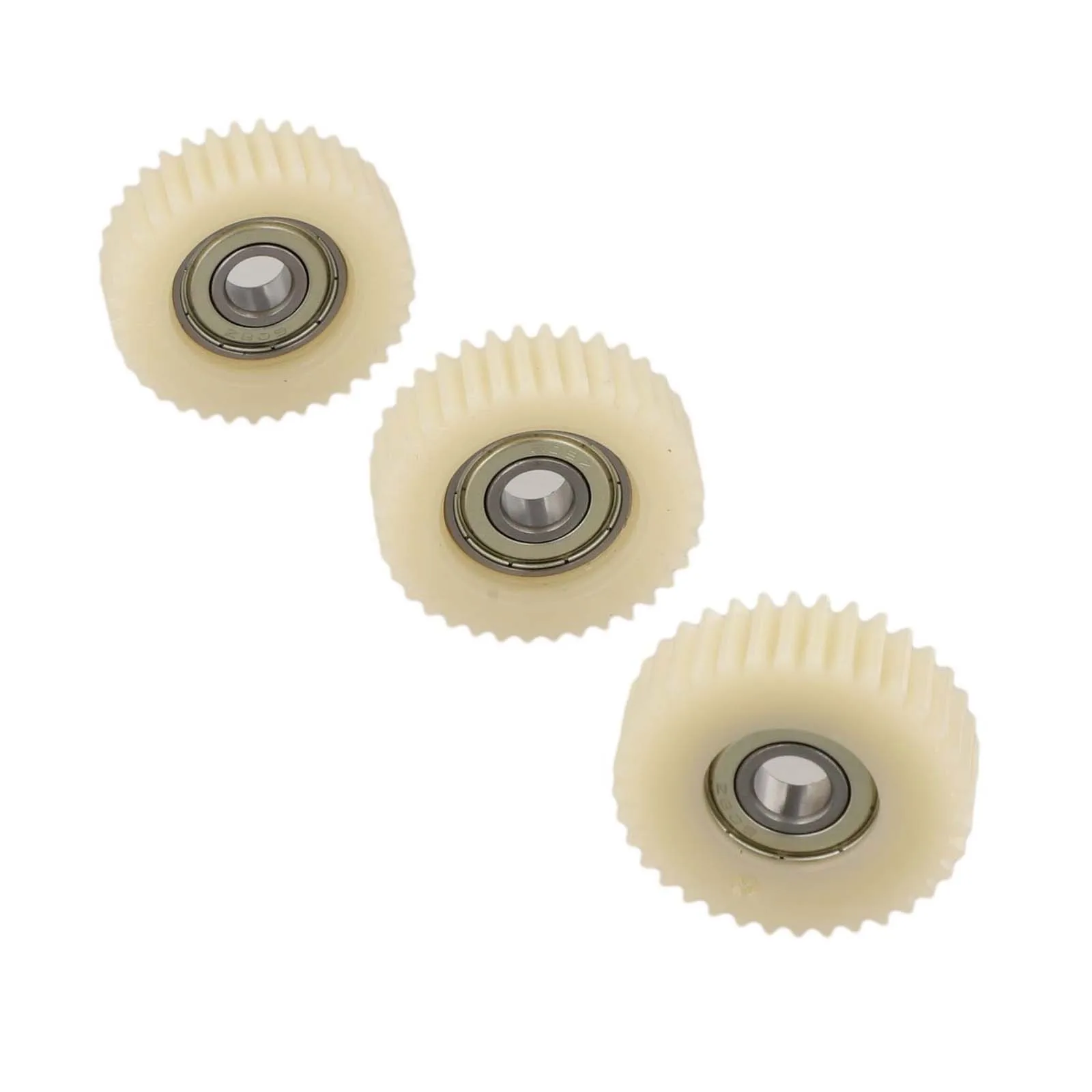 3 Buah Gigi dengan Bantalan 36 Gigi Nilon Putih 38*38*12Mm Bantalan Diameter Dalam 8Mm Aksesori Sepeda Listrik untuk Motor Bafang