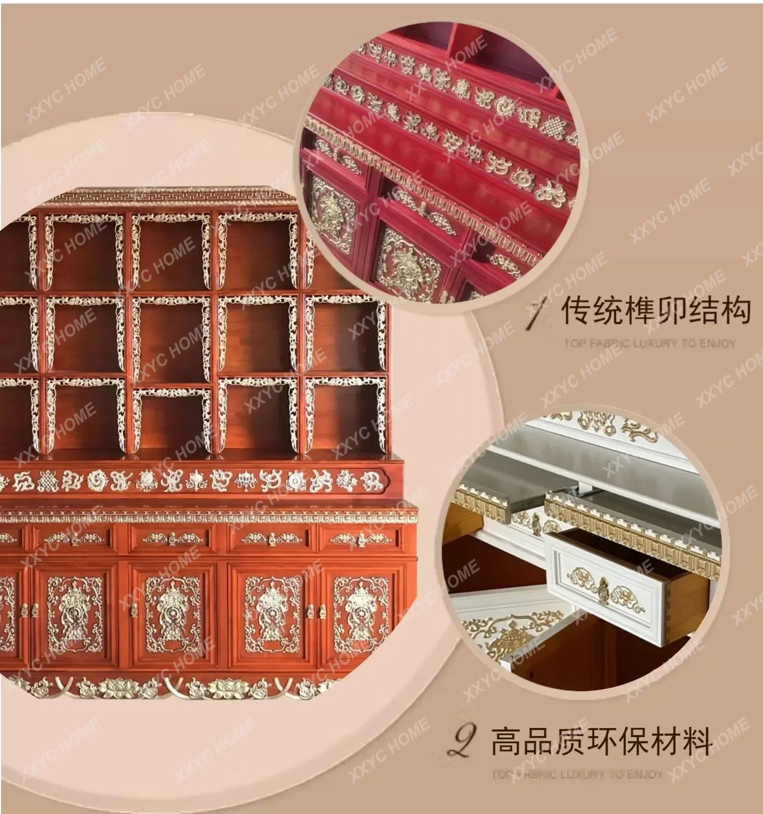Buddhist shrines, Buddhist temples, solid wood offering tables, Buddhist platforms, domestic temples