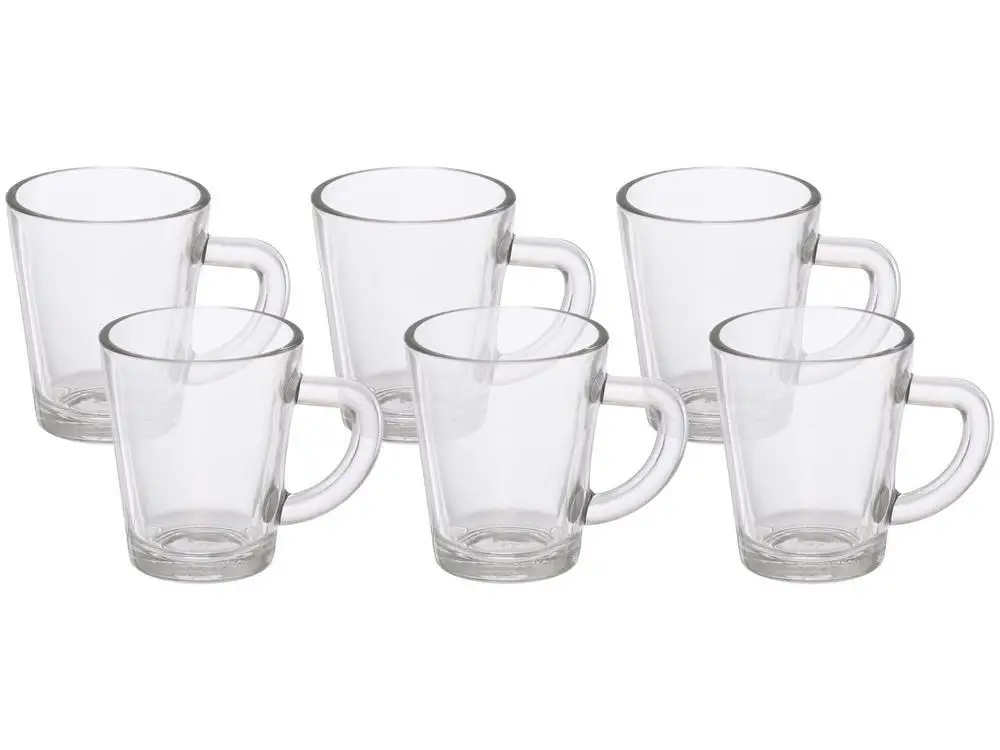 70ml Hauskraft Glass Coffee Mugs Set