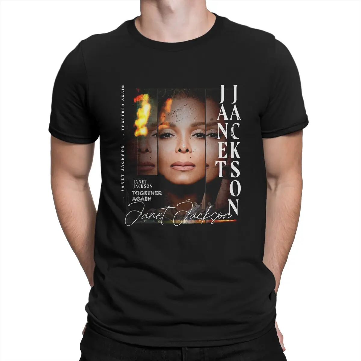 

Футболка Janet Jackson Man, футболка с изображением певцов и актеров в американской музыкальной отрасли, индивидуальная футболка